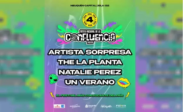 El cierre estará a cargo de The La Planta, Natalie Perez, Un Verano