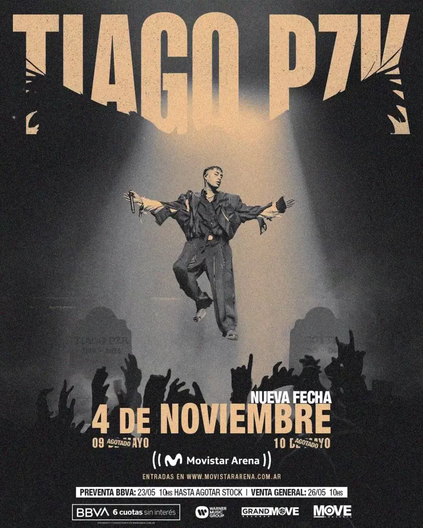 nueva fecha de tiago en el movistar arena