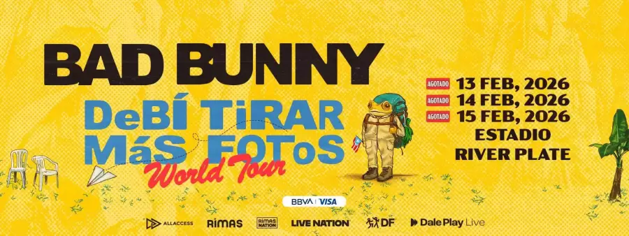 Bad Bunny agotó sus tres conciertos en Argentina.