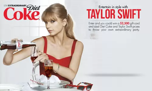 En ebero de 2013, Swift anunció en su canal de YouTube que había firmado un acuerdo con Coca-Cola Light.