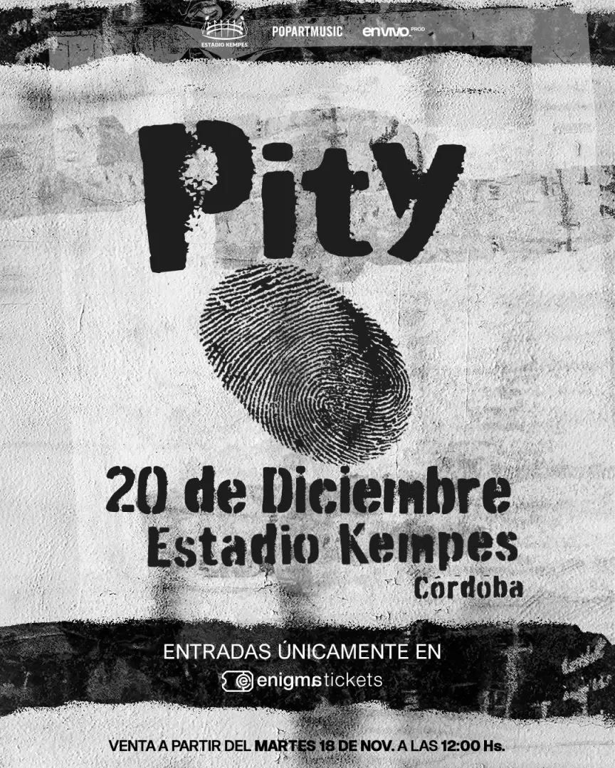Córdoba será el lugar para el gran regreso de Pity Álvarez a los escenarios