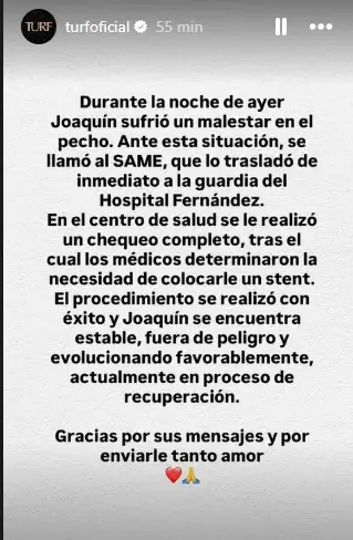 turf llevando tranquilidad sobre la salud de levinton
