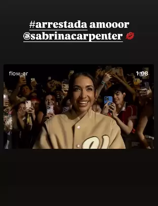 María Becerra arrestada por Sabrina Carpenter