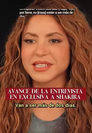 Shakira contando su show en Madrid